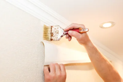 Pose de papier peint à la Motte-Fanjas — revêtements muraux et toiles de verre